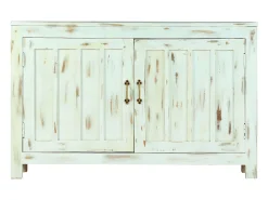 Aparador Azul Claro 110x35x70 cm Madera Maciza de Mango
