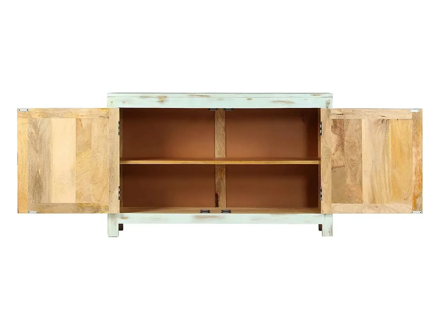 Aparador Azul Claro 110x35x70 cm Madera Maciza de Mango