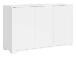 Aparador bajo 3 puertas 130x40x83 cm Lumina blanco brillante