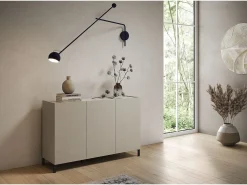 Aparador bajo 3 puertas 130x40x84 cm Solaria cachemira