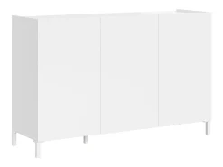 Aparador bajo 3 puertas 130x40x84 cm Solaria blanco brillante