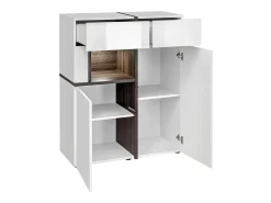 Aparador bajo, bar CRISS + LED. Vitrina, mueble para vajilla decorativo, moderno y de diseño para tu salón.
