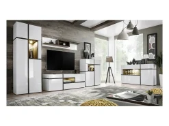 Aparador bajo, bar CRISS + LED. Vitrina, mueble para vajilla decorativo, moderno y de diseño para tu salón.