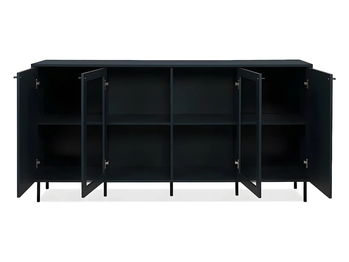 Aparador Bajo Caracas 4 Puertas 180X90X40 Azul Marino