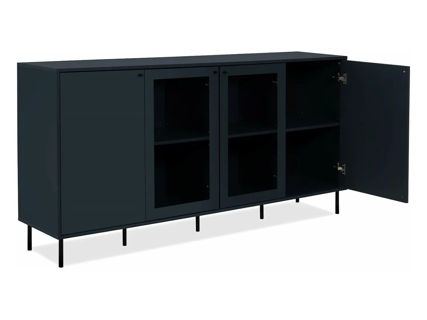 Aparador Bajo Caracas 4 Puertas 180X90X40 Azul Marino