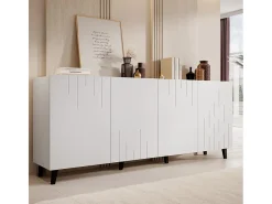 Aparador bajo contemporáneo blanco mate 200 cm Spiro