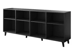 Aparador bajo contemporáneo negro mate 200 cm Spiro