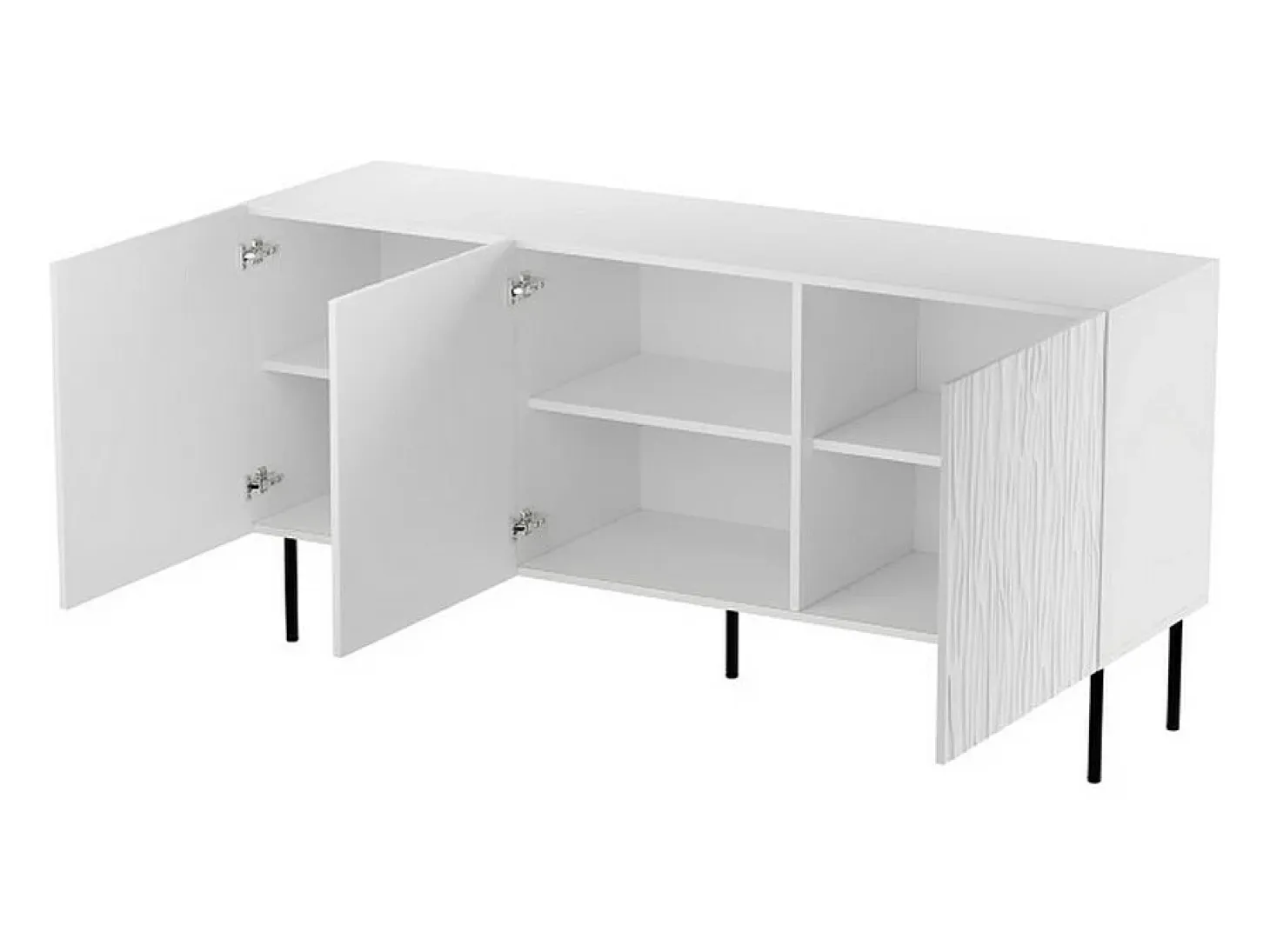 Aparador bajo de diseño blanco mate 152 cm Mokt