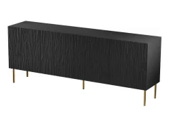 Aparador bajo de diseño negro mate 190 cm Mokt