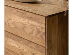 Aparador bajo en madera maciza de roble 3 puertas Inka 172 cm