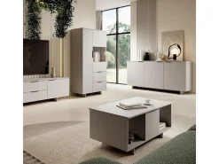 Aparador beige 1 puerta 3 cajones - 120cm Jude