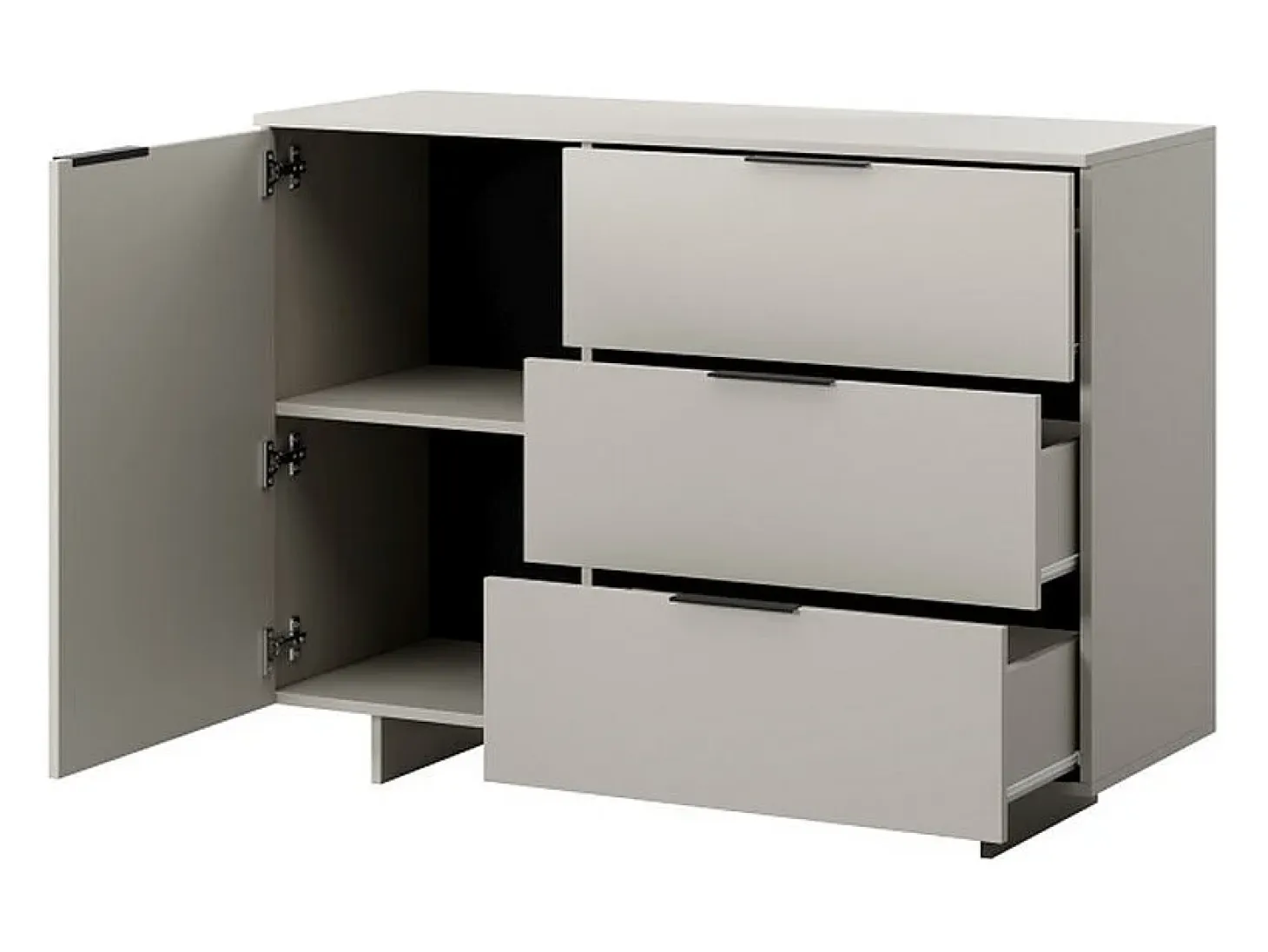 Aparador beige 1 puerta 3 cajones - 120cm Jude