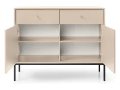 Aparador, beige arena, 103,5 x 83 x 39 cm, patas negras