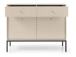 Aparador, beige arena, 103,5 x 83 x 39 cm, patas negras