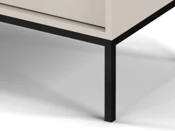 Aparador, beige arena, 154 x 83 x 39 cm, patas negras