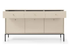 Aparador, beige arena, 153,4 x 83 x 39 cm, patas negras