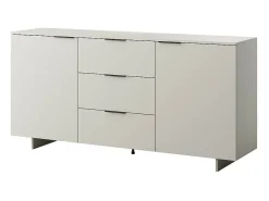 Aparador beige mate de 2 puertas y 3 cajones 180 cm Jude