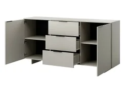Aparador beige mate de 2 puertas y 3 cajones 180 cm Jude