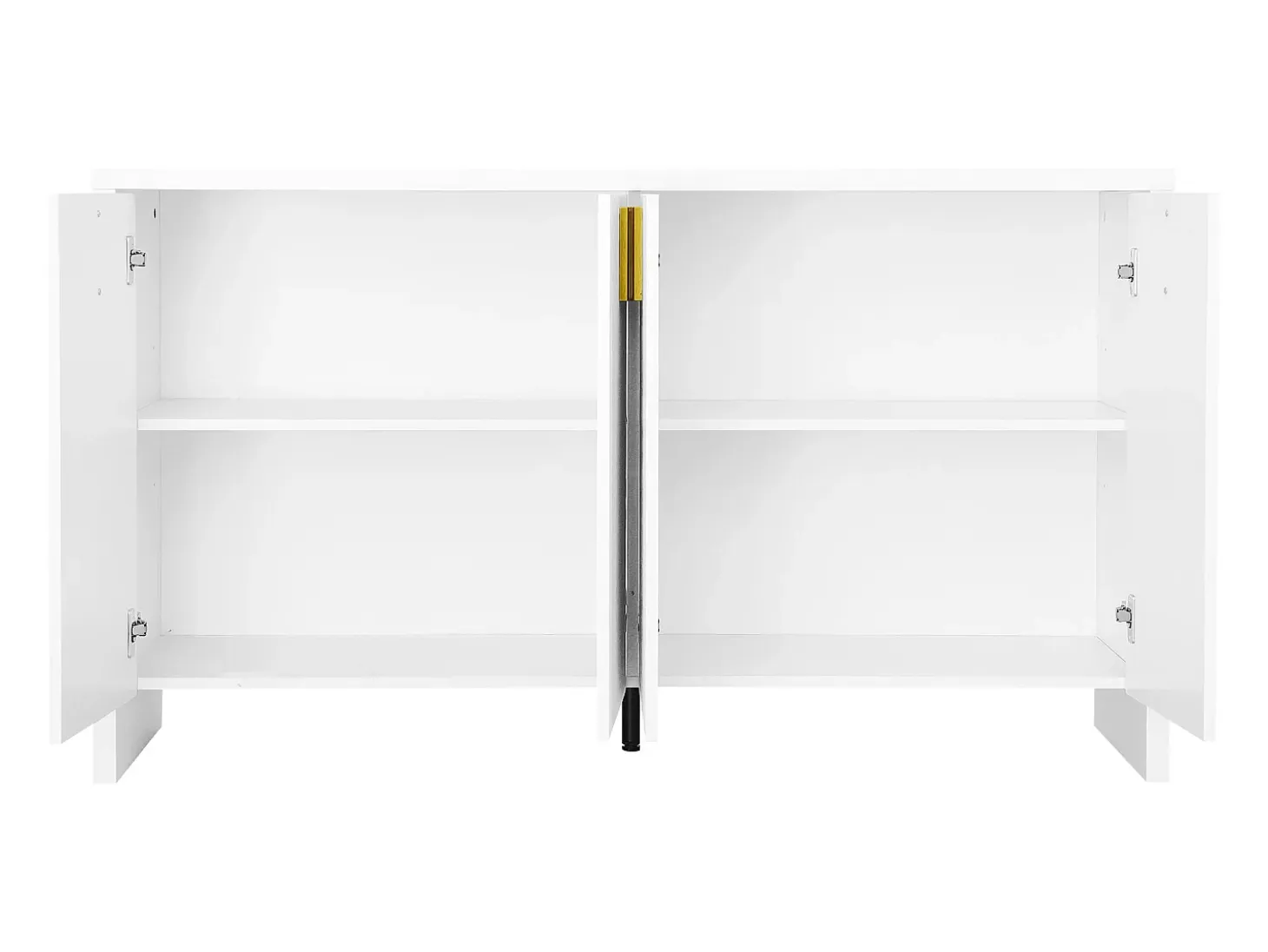 Aparador blanco - Aparador de 4 puertas con estantes ajustables - para sala de estar y comedor