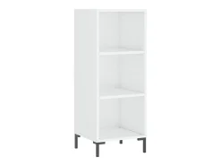 Aparador blanco alto brillo 34,5x32,5x90 cm madera de ingeniería
