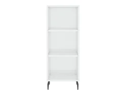 Aparador blanco alto brillo 34,5x32,5x90 cm madera de ingeniería