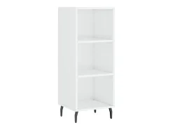 Aparador blanco alto brillo 34,5x32,5x90 cm madera de ingeniería