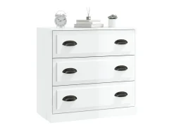 Aparador blanco alto brillo 70x35,5x67,5 cm madera de ingeniería