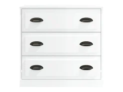 Aparador blanco alto brillo 70x35,5x67,5 cm madera de ingeniería