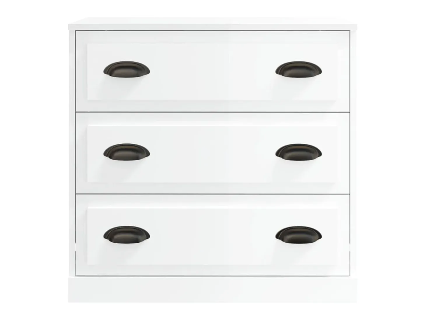Aparador blanco alto brillo 70x35,5x67,5 cm madera de ingeniería