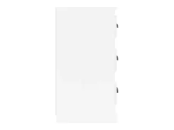 Aparador blanco alto brillo 70x35,5x67,5 cm madera de ingeniería
