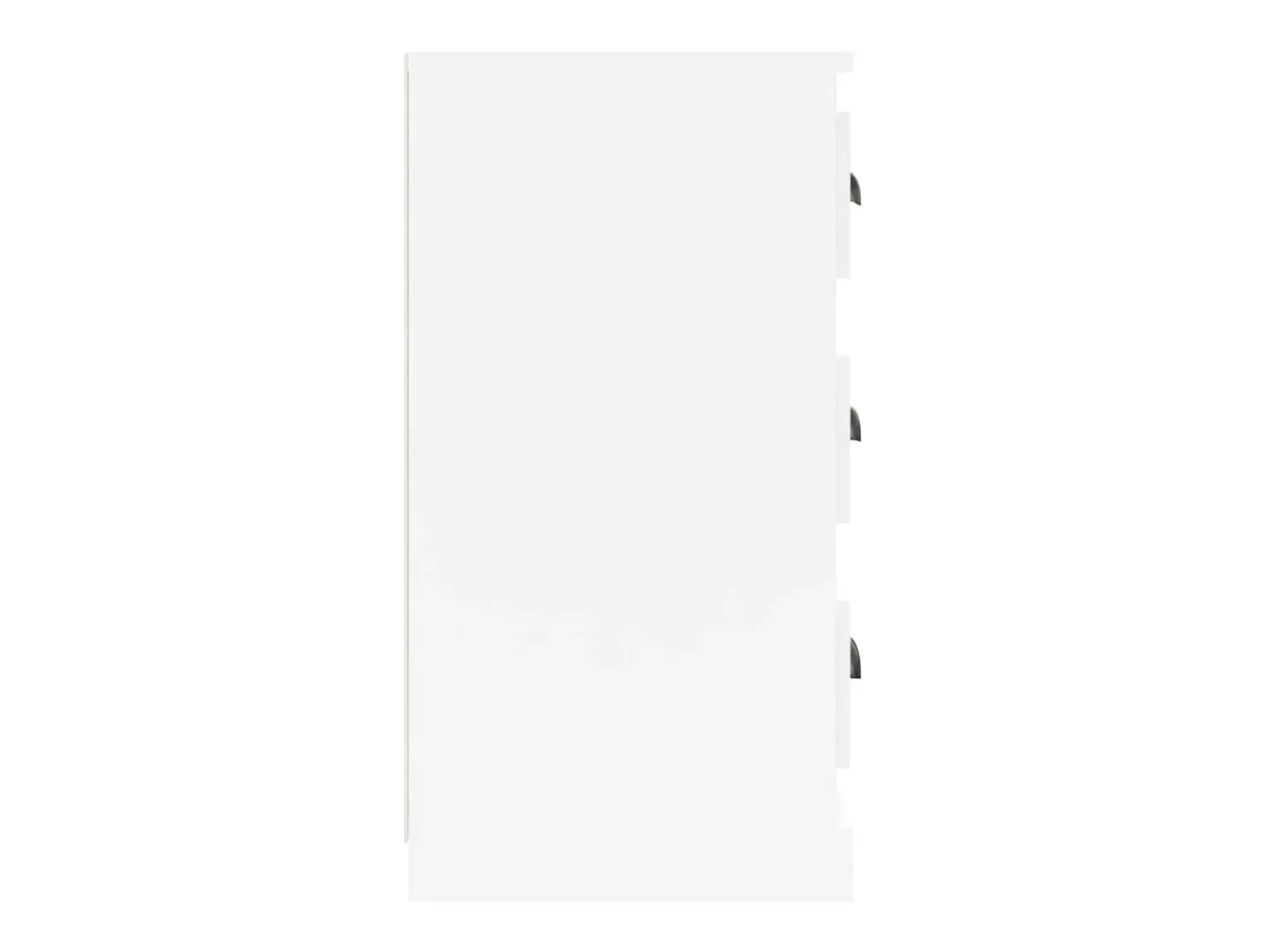 Aparador blanco alto brillo 70x35,5x67,5 cm madera de ingeniería