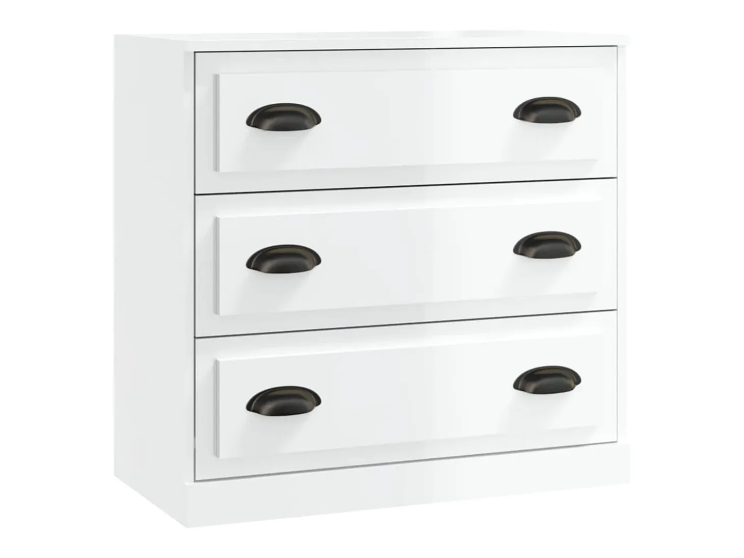 Aparador blanco alto brillo 70x35,5x67,5 cm madera de ingeniería