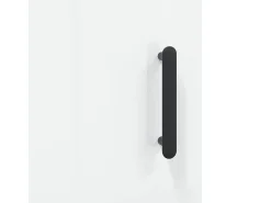 Aparador blanco alto brillo 69,5x31x115 cm madera de ingeniería