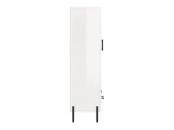 Aparador blanco alto brillo 69,5x31x115 cm madera de ingeniería