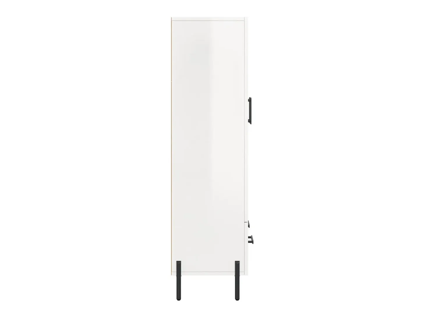 Aparador blanco alto brillo 69,5x31x115 cm madera de ingeniería