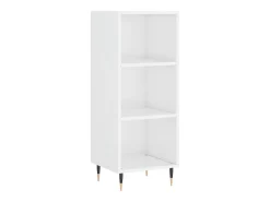 Aparador blanco alto brillo 34,5x32,5x90 cm madera de ingeniería