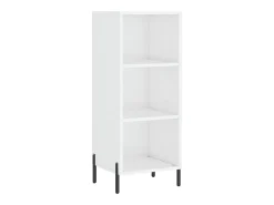 Aparador blanco alto brillo 34,5x32,5x90 cm madera de ingeniería