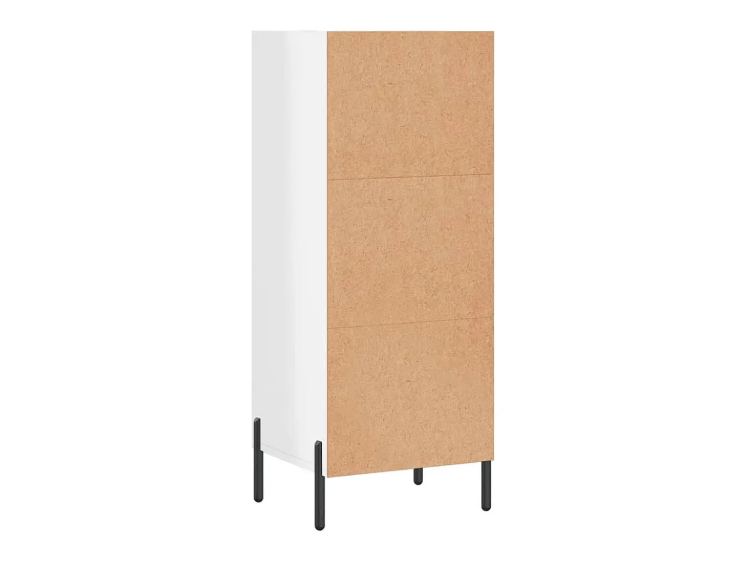 Aparador blanco alto brillo 34,5x32,5x90 cm madera de ingeniería