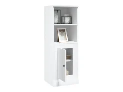 Aparador blanco alto brillo 36x35,5x103,5 cm madera de ingeniería
