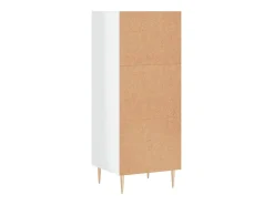 Aparador blanco alto brillo 34,5x32,5x90 cm madera de ingeniería