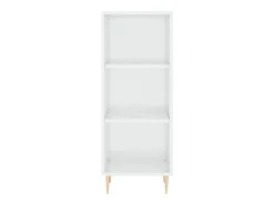 Aparador blanco alto brillo 34,5x32,5x90 cm madera de ingeniería