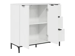 Aparador Blanco Brillante 89,5 x 33 x 82 cm Madera de Ingeniería