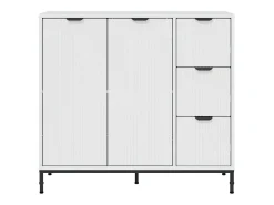 Aparador Blanco Brillante 89,5 x 33 x 82 cm Madera de Ingeniería