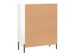 Aparador Blanco brillo 69,5x34x90 cm Madera de ingeniería