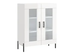Aparador Blanco brillo 69,5x34x90 cm Madera de ingeniería
