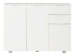 Aparador blanco brillo 107x35x80,5 cm