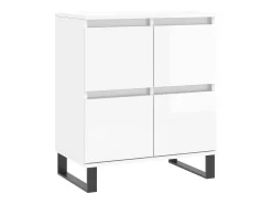 Aparador Blanco brillo 60x35x70 cm Madera de ingeniería