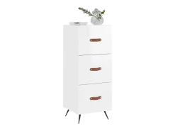 Aparador Blanco brillo 34,5x34x90 cm Madera de ingeniería