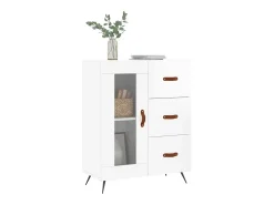 Aparador Blanco brillo 69,5x34x90 cm Madera de ingeniería