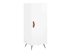 Aparador Blanco brillo 34,5x34x90 cm Madera de ingeniería